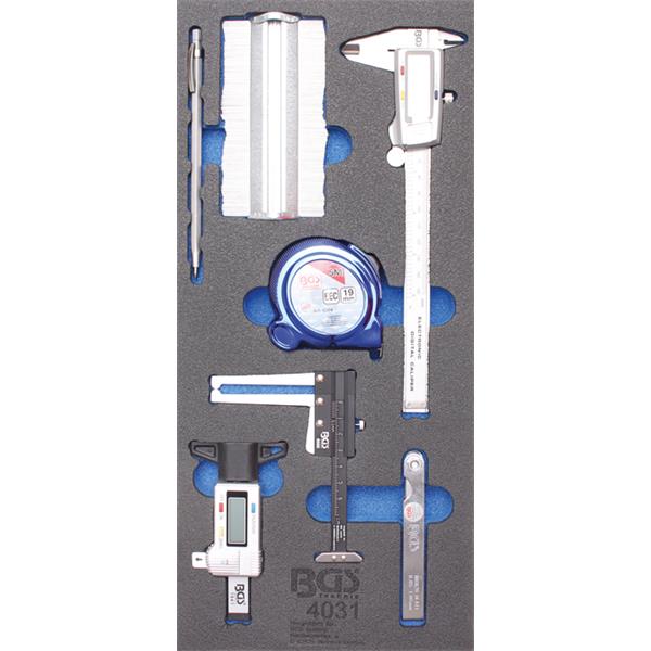 BGS 4031 Tool Tray 1/3: Measuring Tool Set, 7 pcs. 