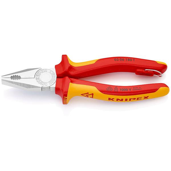 Knipex 03 06 180 T Kombizange mit Befestigungsöse