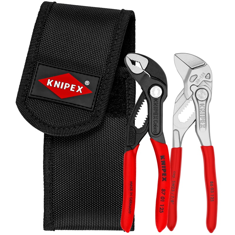 Knipex 00 20 72 V04 Minis in Gürteltasche Wasserpumpenzange Cobra + Mini-Zangenschlüssel