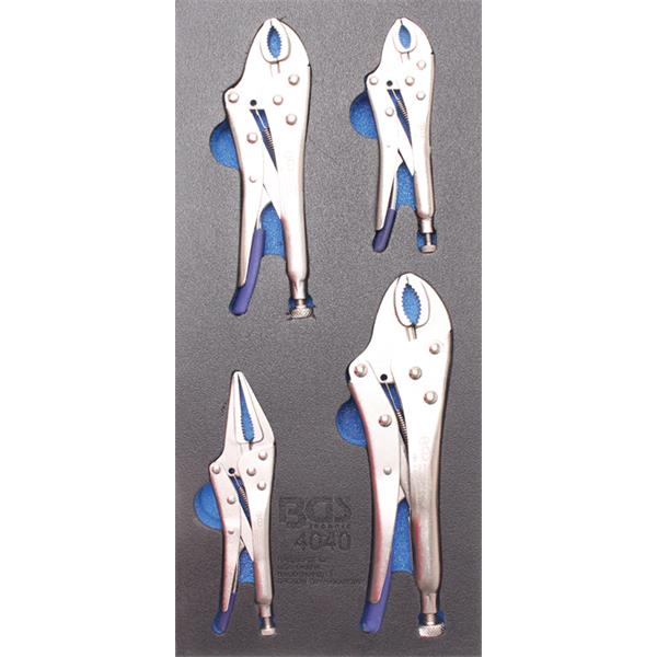BGS 4040 Tool Tray 1/3: Locking Pliers, 4 pcs. 