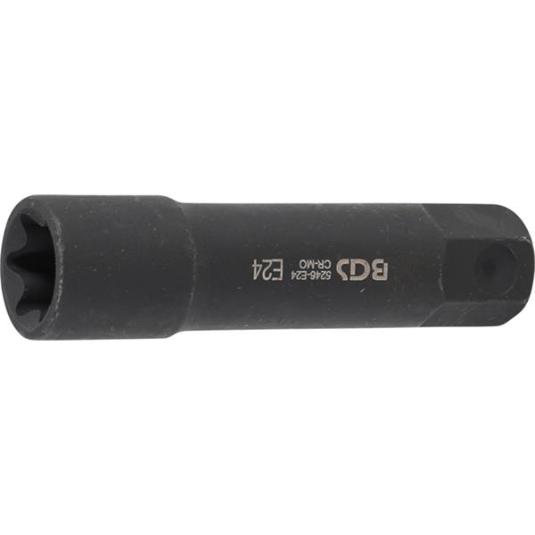BGS 5246-E24 Steckschlüssel-Einsatz E-Profil, extr a lang, Antrieb Außensechskant 22 mm, SW E24
