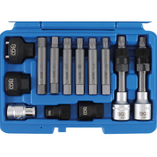 BGS 4246 Lichtmaschinen Bit-/Bit-Einsatz-Satz, Ant rieb 12,5 mm (1/2"), 13-tlg.