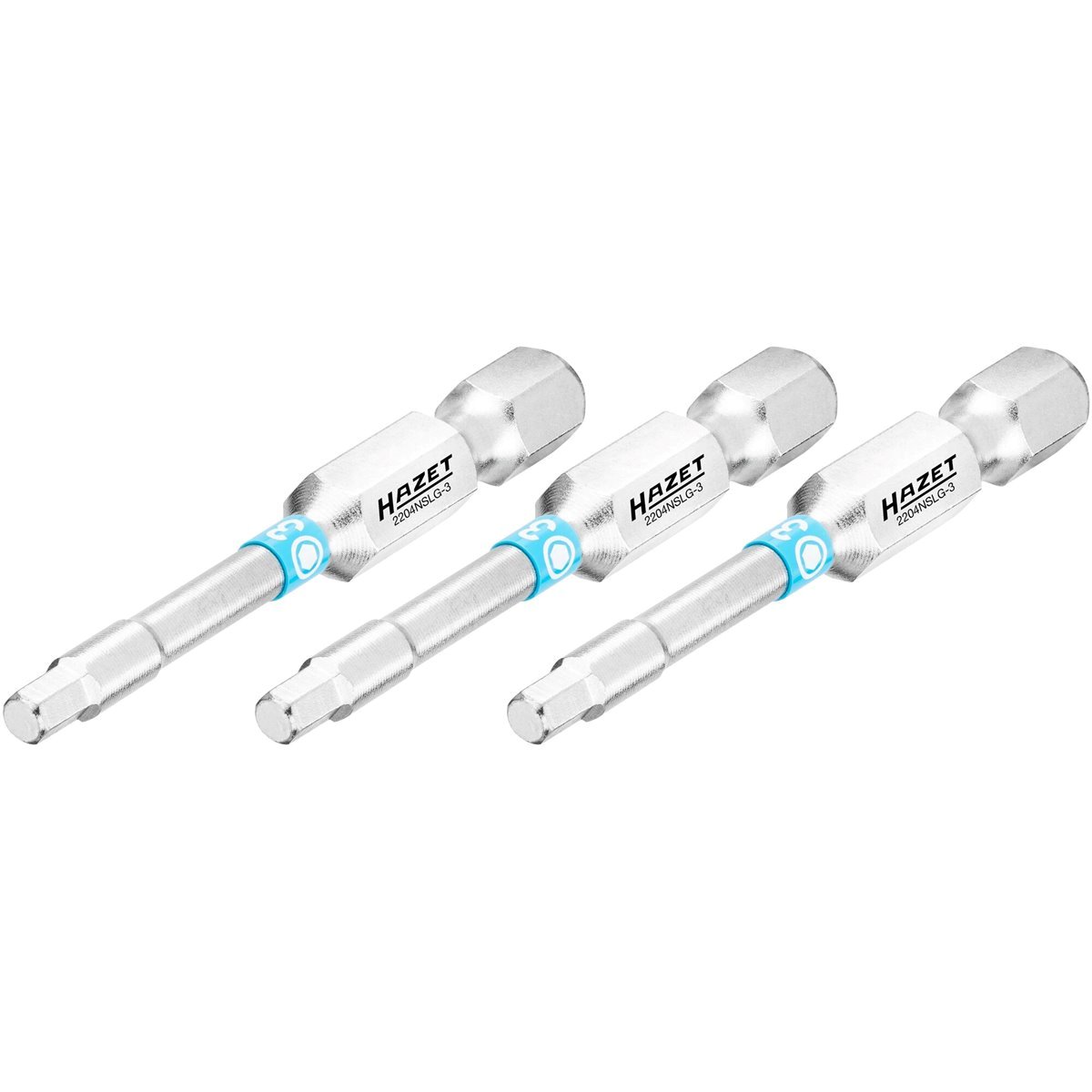 Hazet 2204NSLG-3/3 Bit set inside hex 3mm, long 