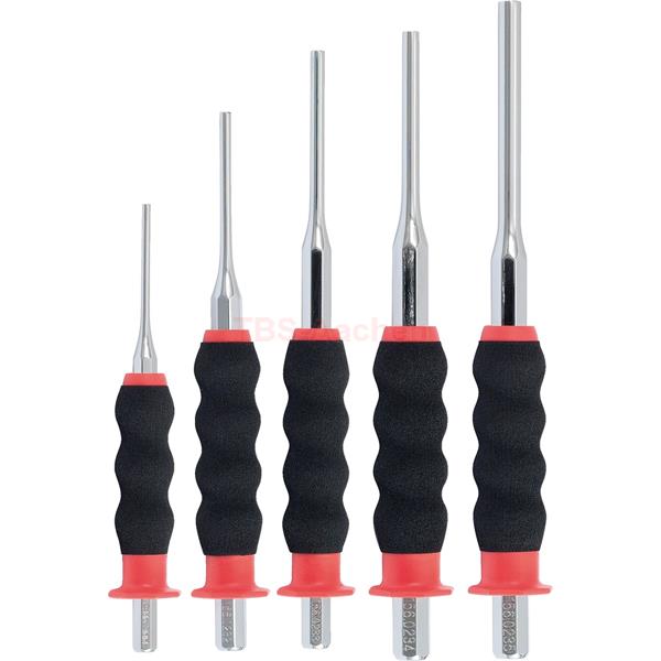 KS-Tools 156.0230 Durchtreiber-Satz, CrMo,5-tlg. v erchromt, Zylindrisch
