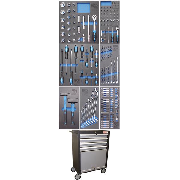 BGS 4086 Workshop Trolley "Trainee", 4 Drawers, wi th 151 Tools