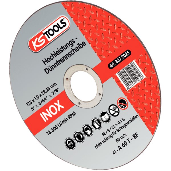 KS-Tools 337.2025 High performances thin cutting d isk, Ø 125mm, 1mm