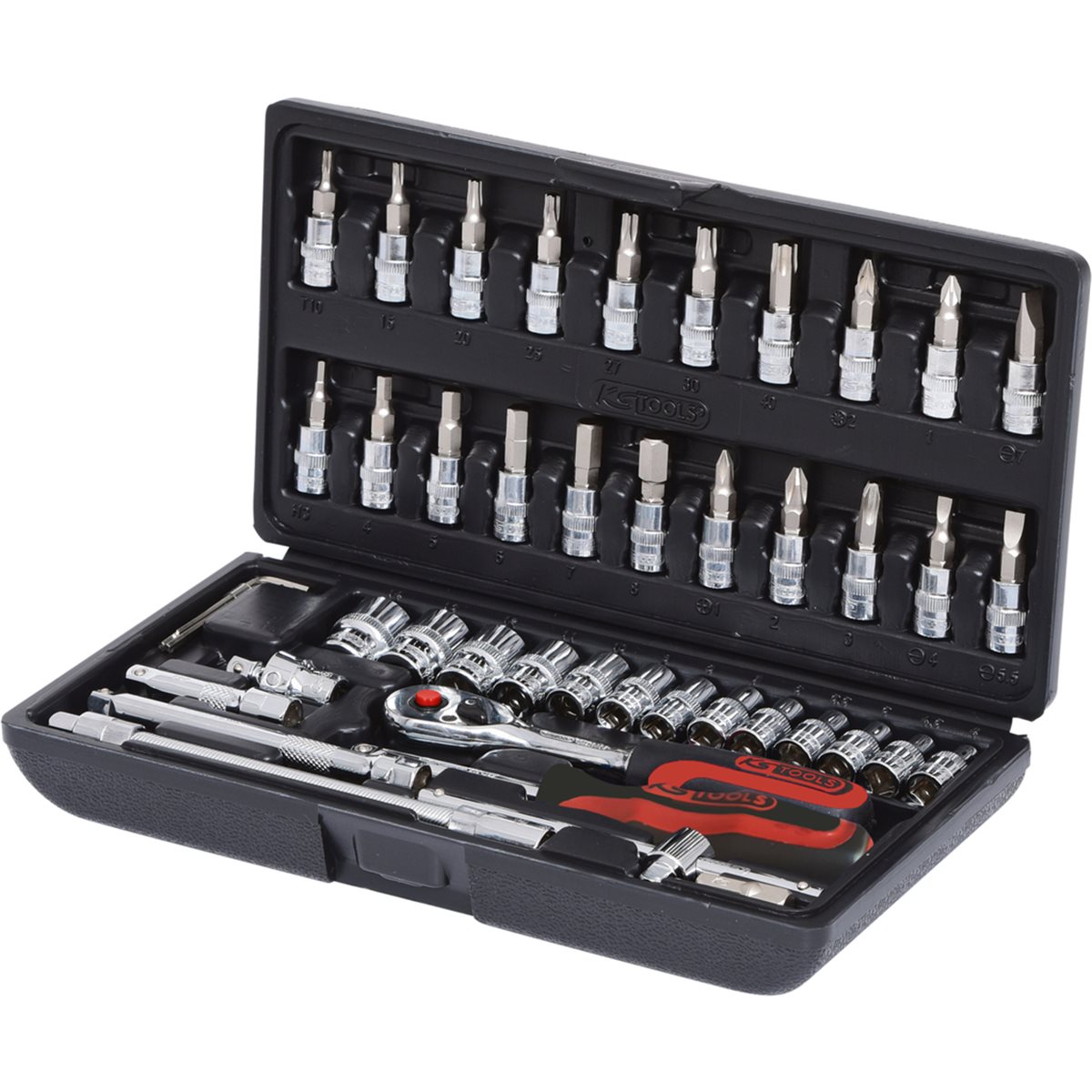 KS-Tools 918.0646 1/4" CHROME+ Steckschlüssel-Satz 46-teilig