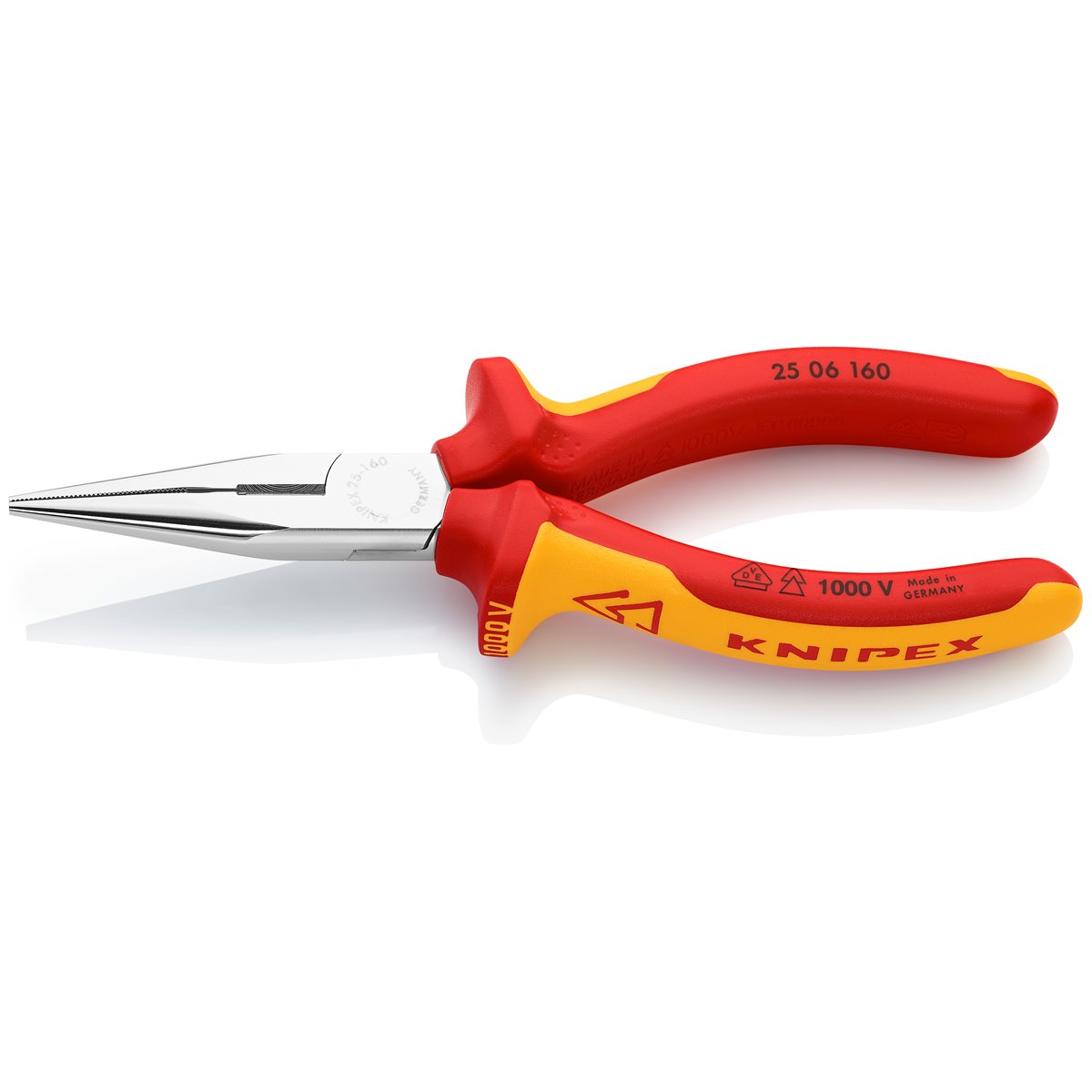 Knipex 25 06 160 Flachrundzange mit Schneide 