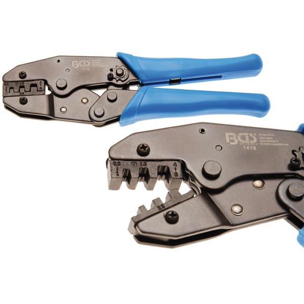 BGS 1419 Kabelschuhzange mit Ratschenfunktion, für unisolierte Kabelschuhe 0,5 - 6 mm²