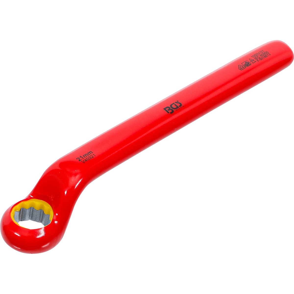 BGS 72021 VDE-Einringschlüssel, tief gekröpft, SW 21 mm