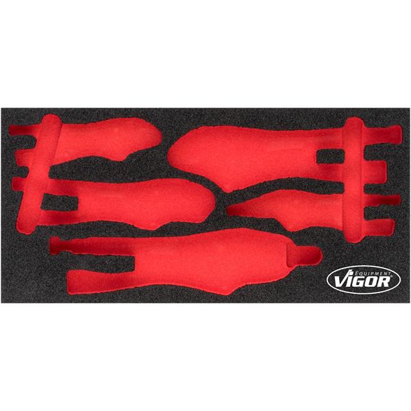 Vigor V5004-L 1/3+ leere Weichschaumeinlage, Grip Zangen