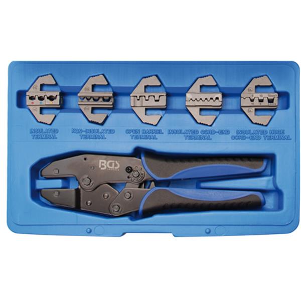 BGS 1410 Crimpzangen-Satz mit 5 Paar Backen 
