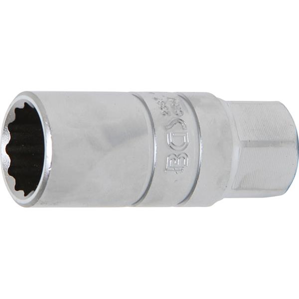 BGS 2387 Zündkerzen-Einsatz mit Haltegummi, Zwölfk ant, Antrieb Innenvierkant 10 mm (3/8"), SW 18 mm