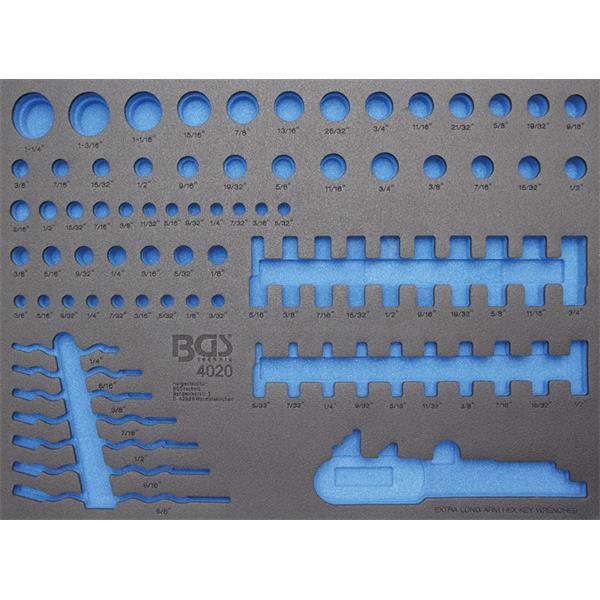 BGS 4020-5 Werkstattwageneinlage 3/3, leer, für Ar t. 4020