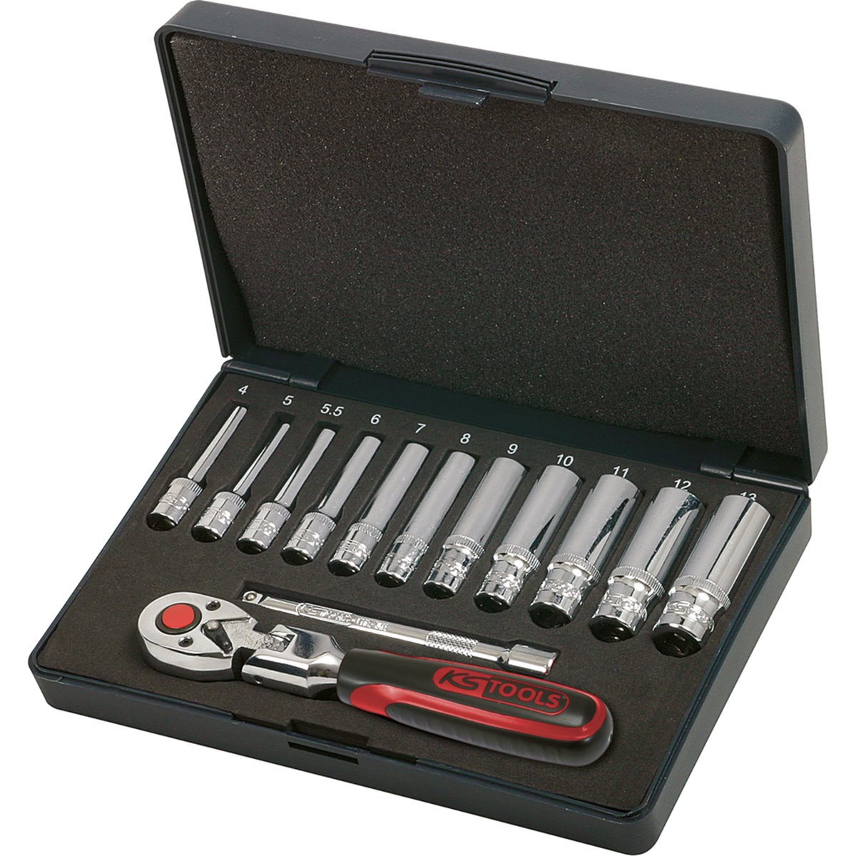 KS-Tools 918.0613 1/4" Steckschlüssel-Satz CHROME+ 