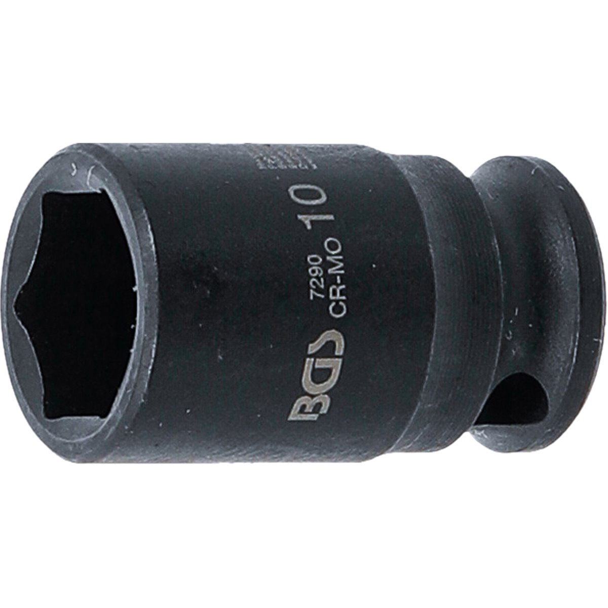 BGS 7290 Kraft-Steckschlüssel-Einsatz 6-kant 10 mm Antrieb Innenvierkant 6,3 mm (1/4"), SW 10 mm