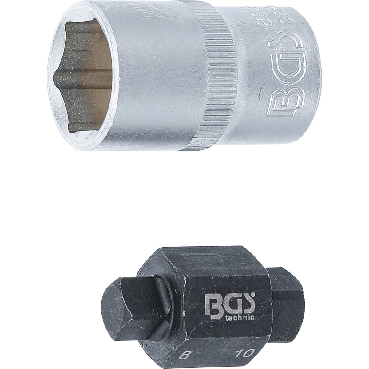 BGS 8991 Ölablassschrauben-Einsatz, Vierkant, 8 mm + 10 mm