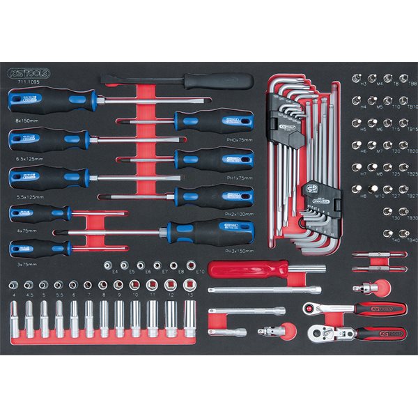 KS-Tools 711.1095 SCS 1/4" Steckschlüssel-Satz, -tlg. in 1/1 Systemeinlage