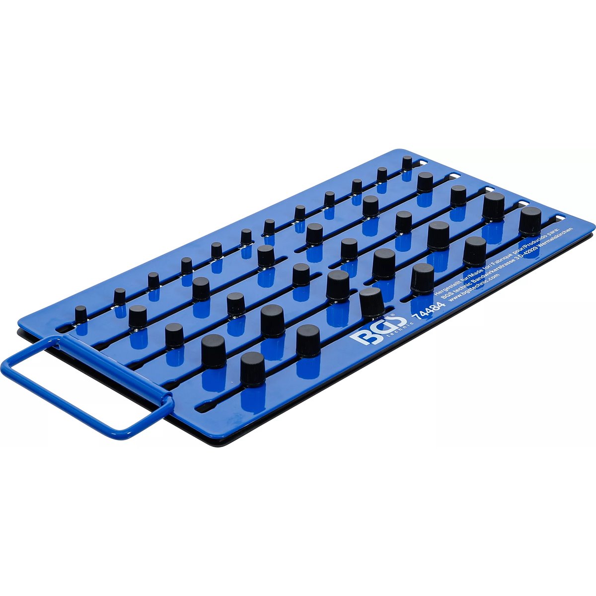 BGS 74484 Magnet-Stecktafel, mit Außenvierkant, fü r 36 Steckschlüssel-Einsätze, Antrieb 6,3 mm (1/4"