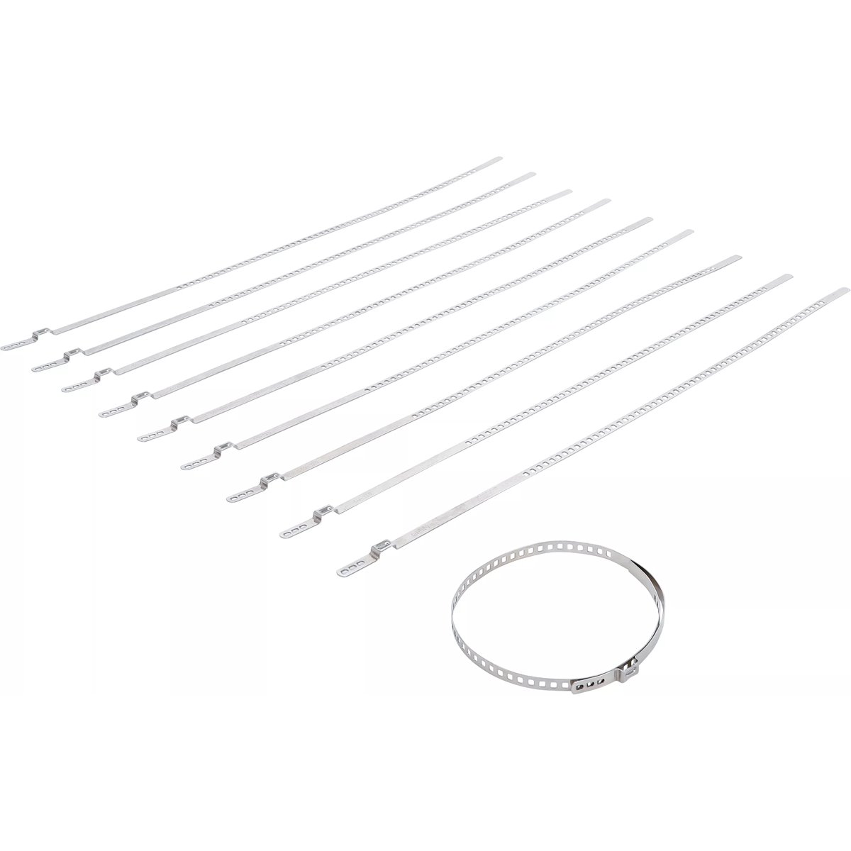 BGS 70328 Achsmanschetten-Schellen-Satz, Edelstahl , rostfrei, 7 mm, 50 - 120 mm, 10-tlg.