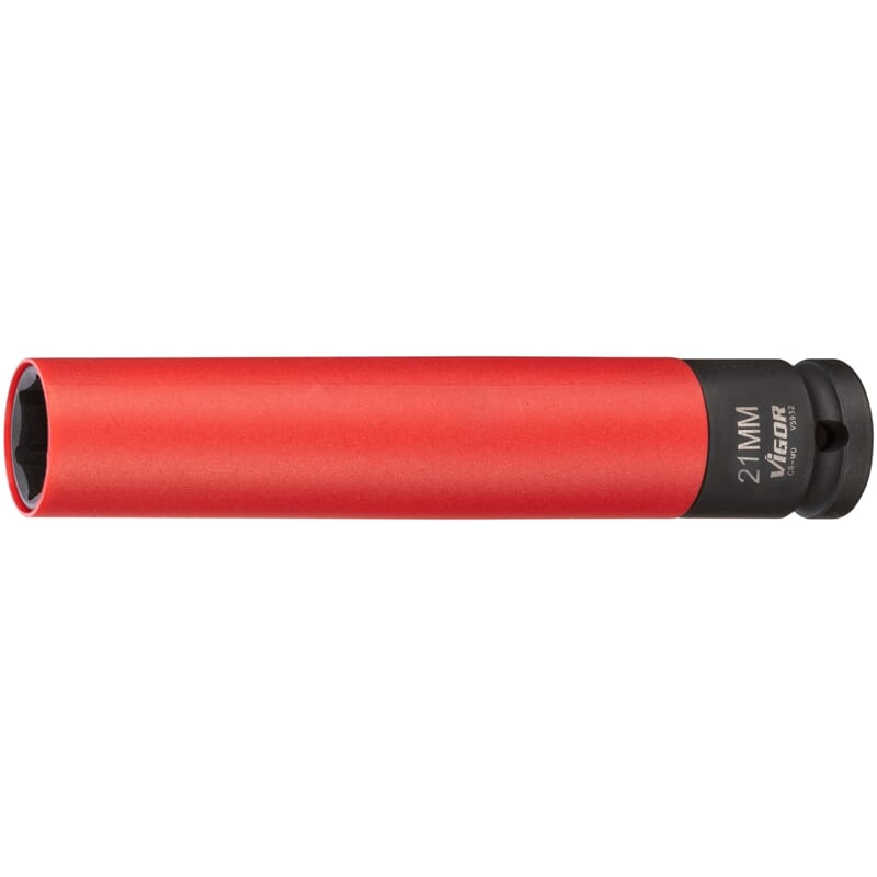 Vigor V5932 Kraft-Steckschlüssel-Einsatz SW21 lang 1/2 Zoll (12,5 mm) Vierkant · Außen-Sechskant