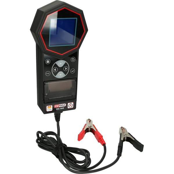 KS-Tools 550.1649 12V/24V Digital-Batterie-Tester und Ladesystemtester mit integriertem Drucker