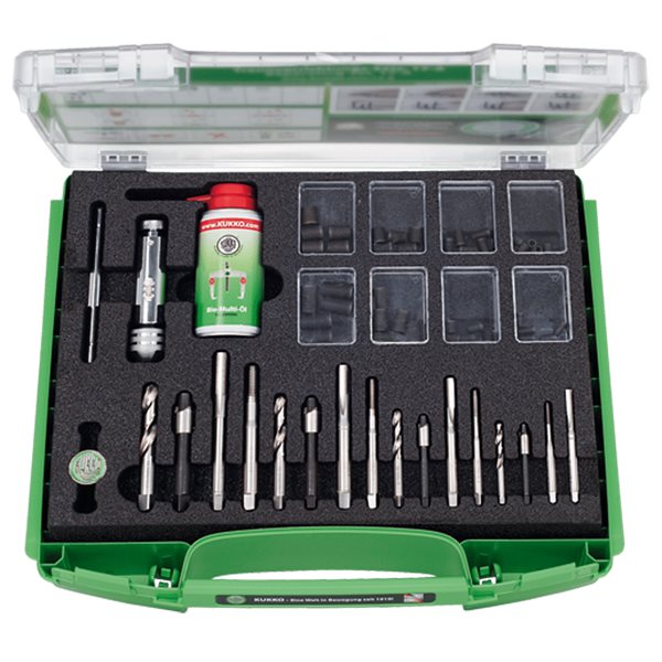Kukko K-58-M05-M10 Kukko-Thread-Repair-Komplettse Für 4 Abmessungen M5/M6/M8/ M10 Metr. Regelgewinde