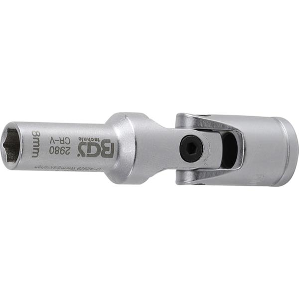 BGS 2980 Glühkerzen-Gelenk-Einsatz Sechskant| Antr ieb Innenvierkant 10 mm (3/8"), SW 8 mm