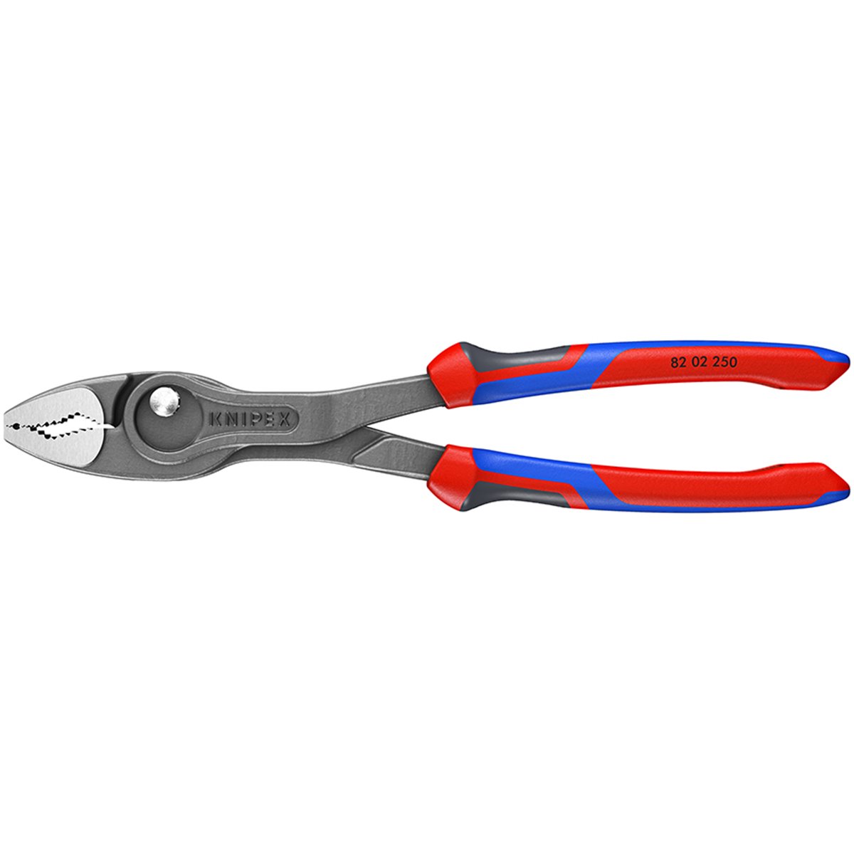 Knipex 82 02 250 TwinGrip Front- und Seitengreifza nge mit Comfort-Griffen grau atramentiert 257 mm