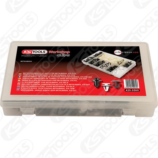 KS-Tools 420.0500 Clip Satz f. Mitsubishi, 370 Stk 
