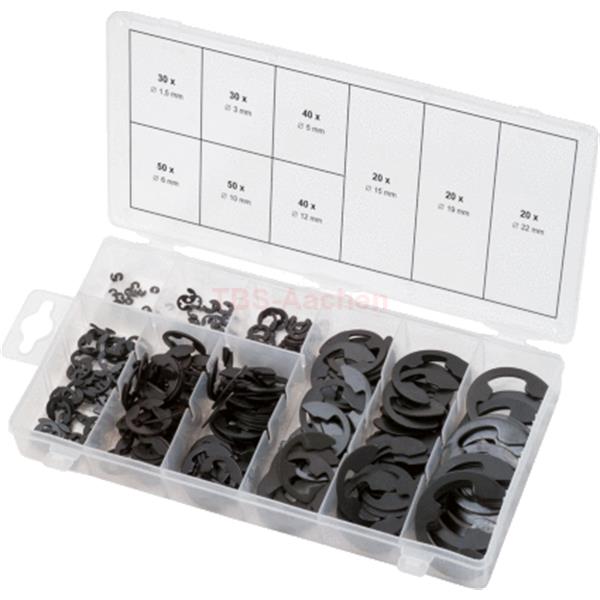 KS-Tools 970.0110 Sortiment E-Sicherungsringe, Ø1, 
