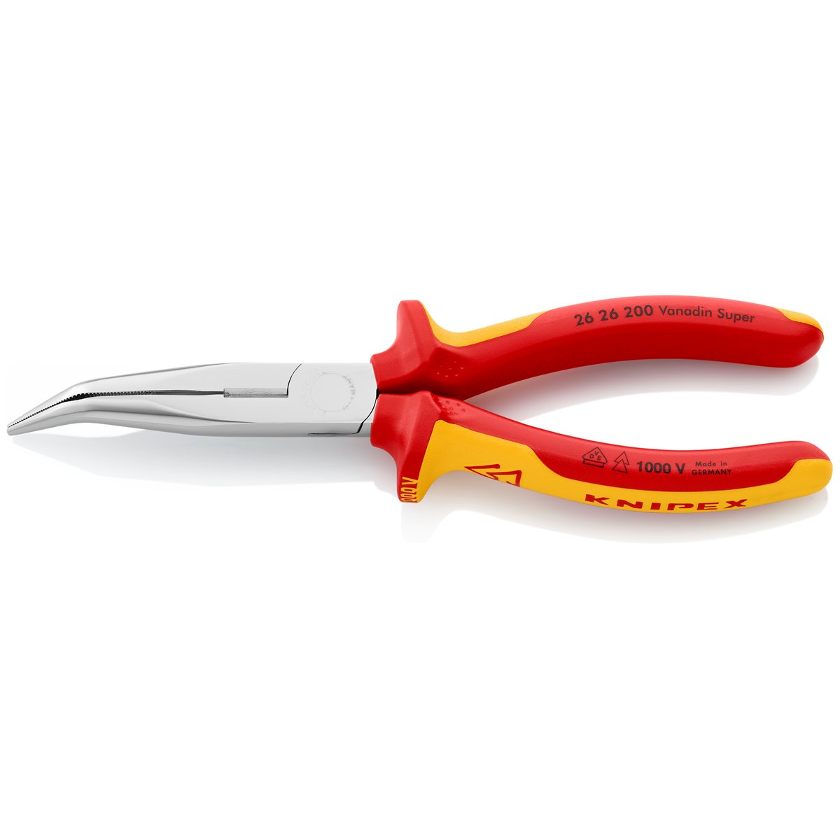 Knipex 26 26 200 Flachrundzange mit Schneide 