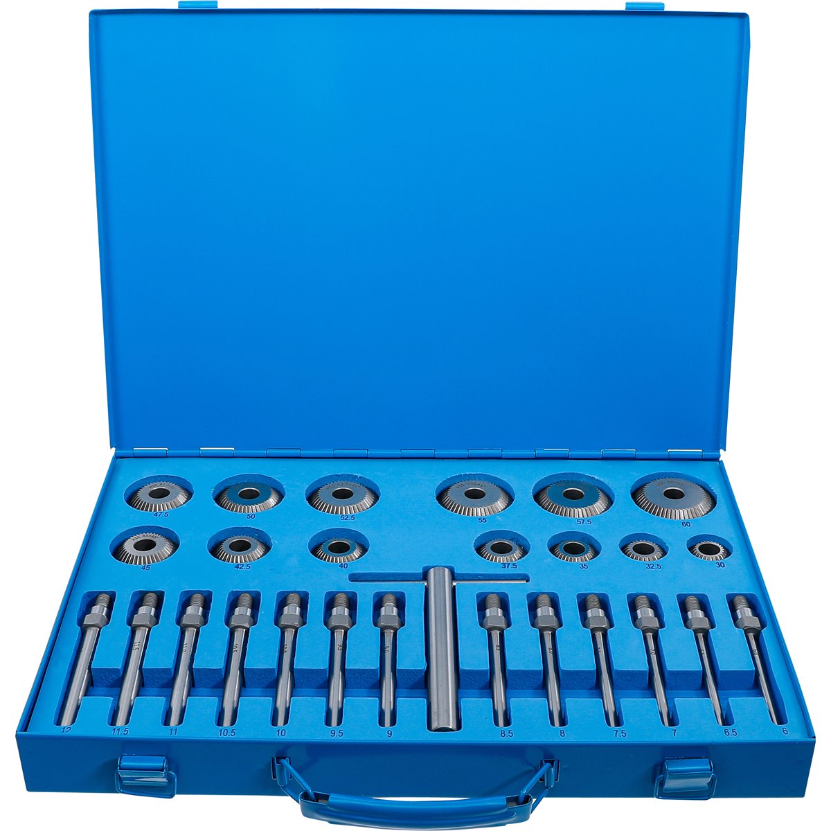 BGS 1970 Valve Seat Cutter Set, 30 - 60 mm, 27 pcs .