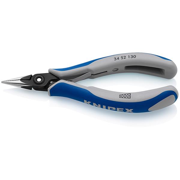 Knipex 34 52 130 Praez.-Elektronikzange,flachrund