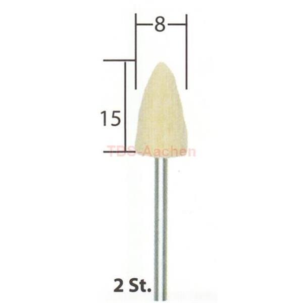 Proxxon 28801 Filzpolierstift, Geschoss, 2 Stück