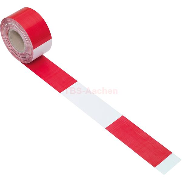 KS-Tools 917.3899 Folien-Absperrband rot / weiss , schraffiert