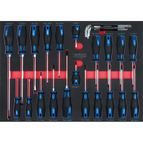 KS-Tools 711.1029 SCS Schraubendreher-Satz, 29-tlg . in 1/1 Systemeinlage