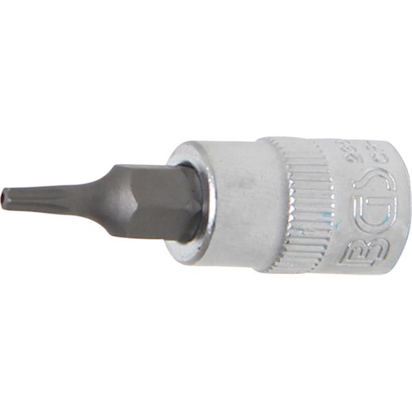 BGS 2364 Bit-Einsatz, Antrieb Innenvierkant 6,3 mm (1/4"), T-Profil (für Torx) mit Bohrung T9