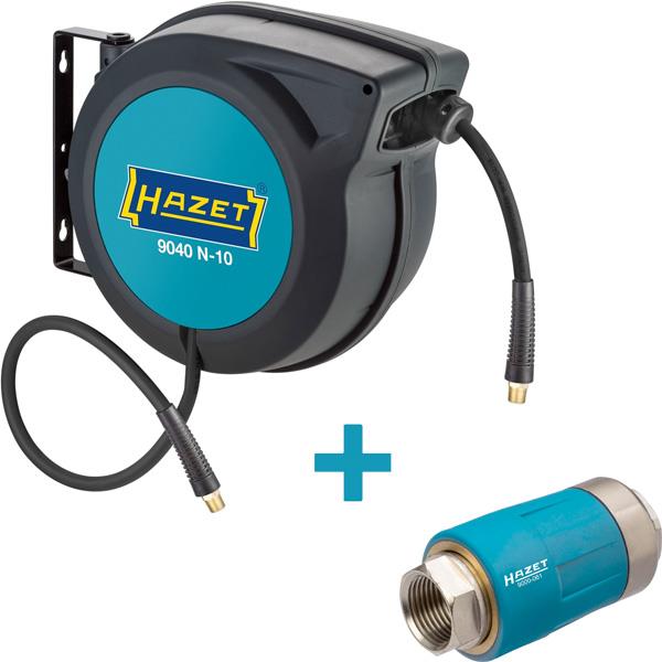 Hazet 9040N/2 Schlauchaufroller + Schnellkupplung 