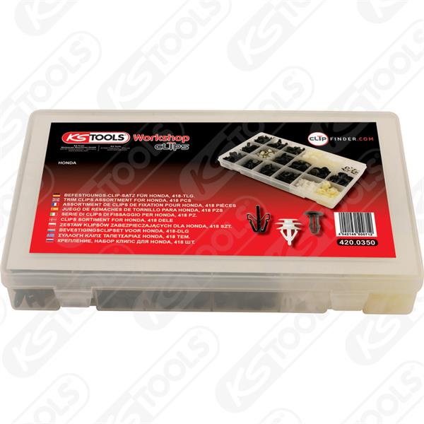 KS-Tools 420.0350 Clip Satz f. Honda, 418 Stk. 
