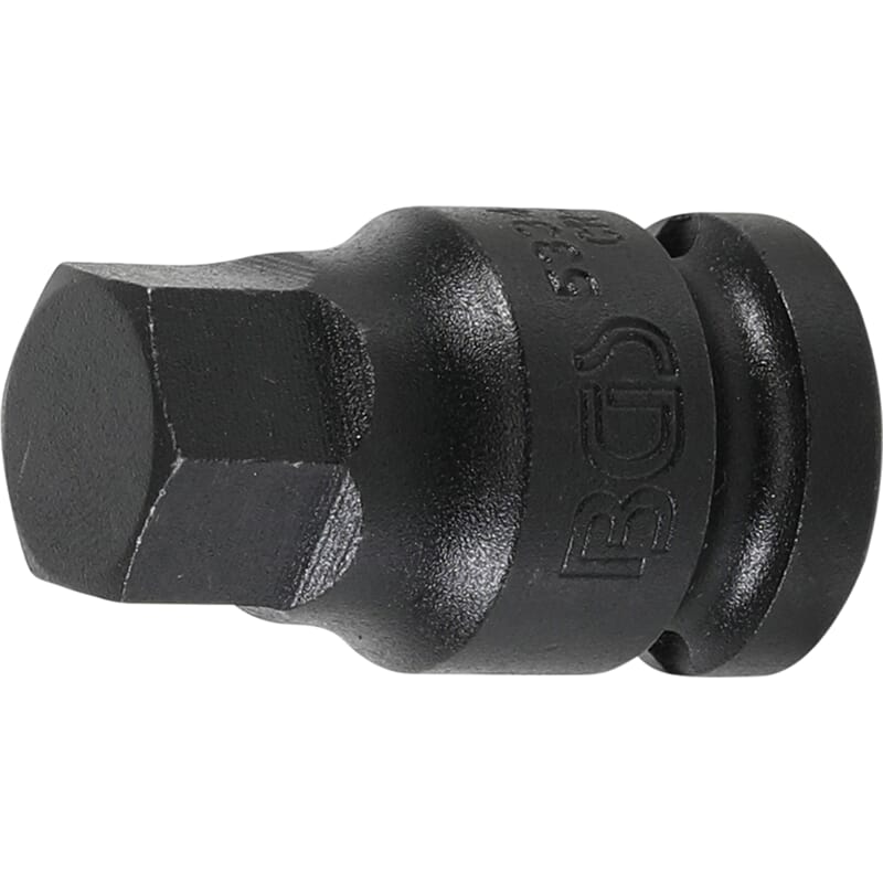 BGS 5334-H17 Kraft-Bit-Einsatz, Antrieb Innenvierk ant 12,5 mm (1/2"), Innensechskant 17 mm