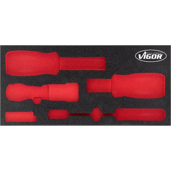Vigor V5017-L 1/3+ leere Weichschaumeinlage, Schab er