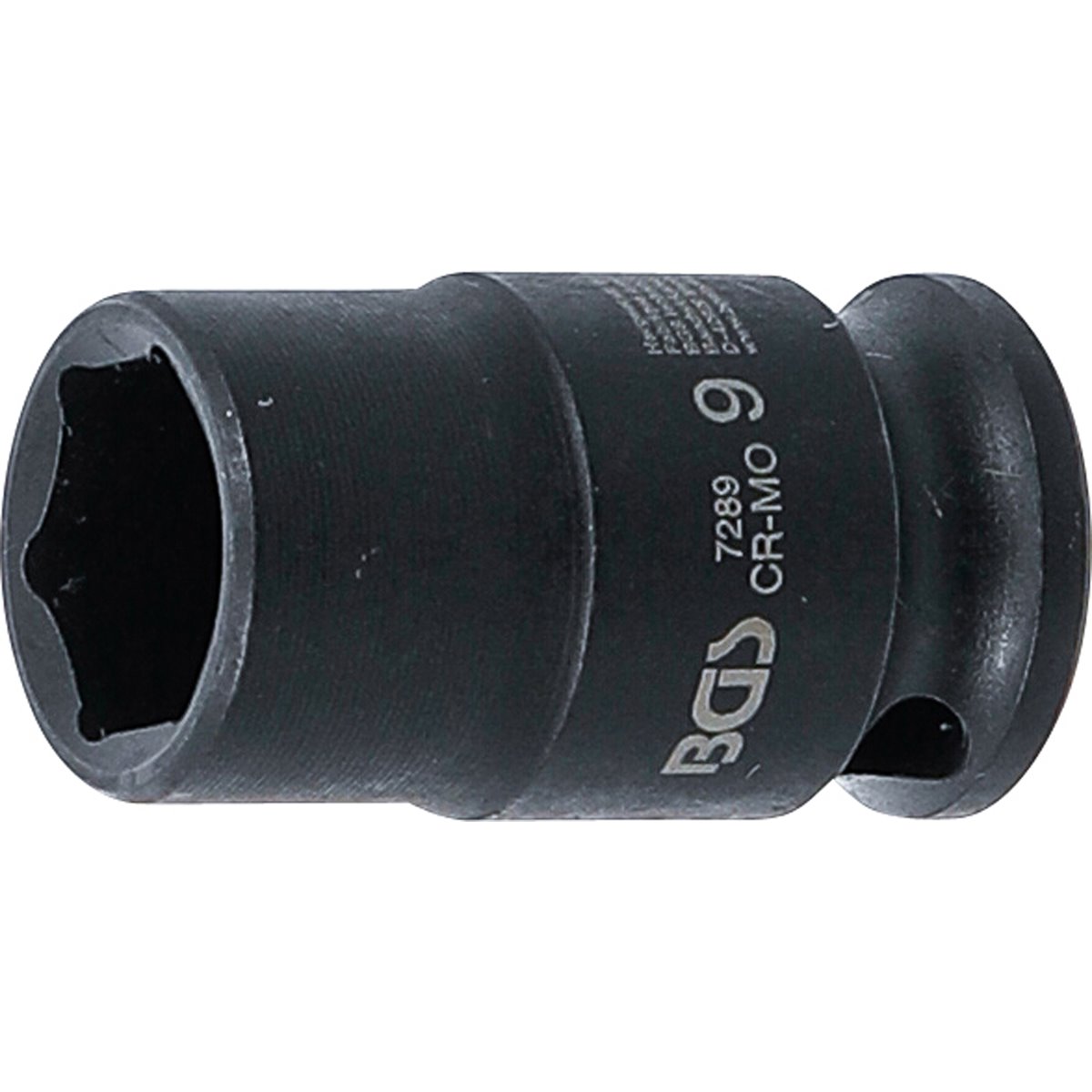 BGS 7289 Kraft-Steckschlüssel-Einsatz 6-kant 9 mm Antrieb Innenvierkant 6,3 mm (1/4"), SW 9 mm