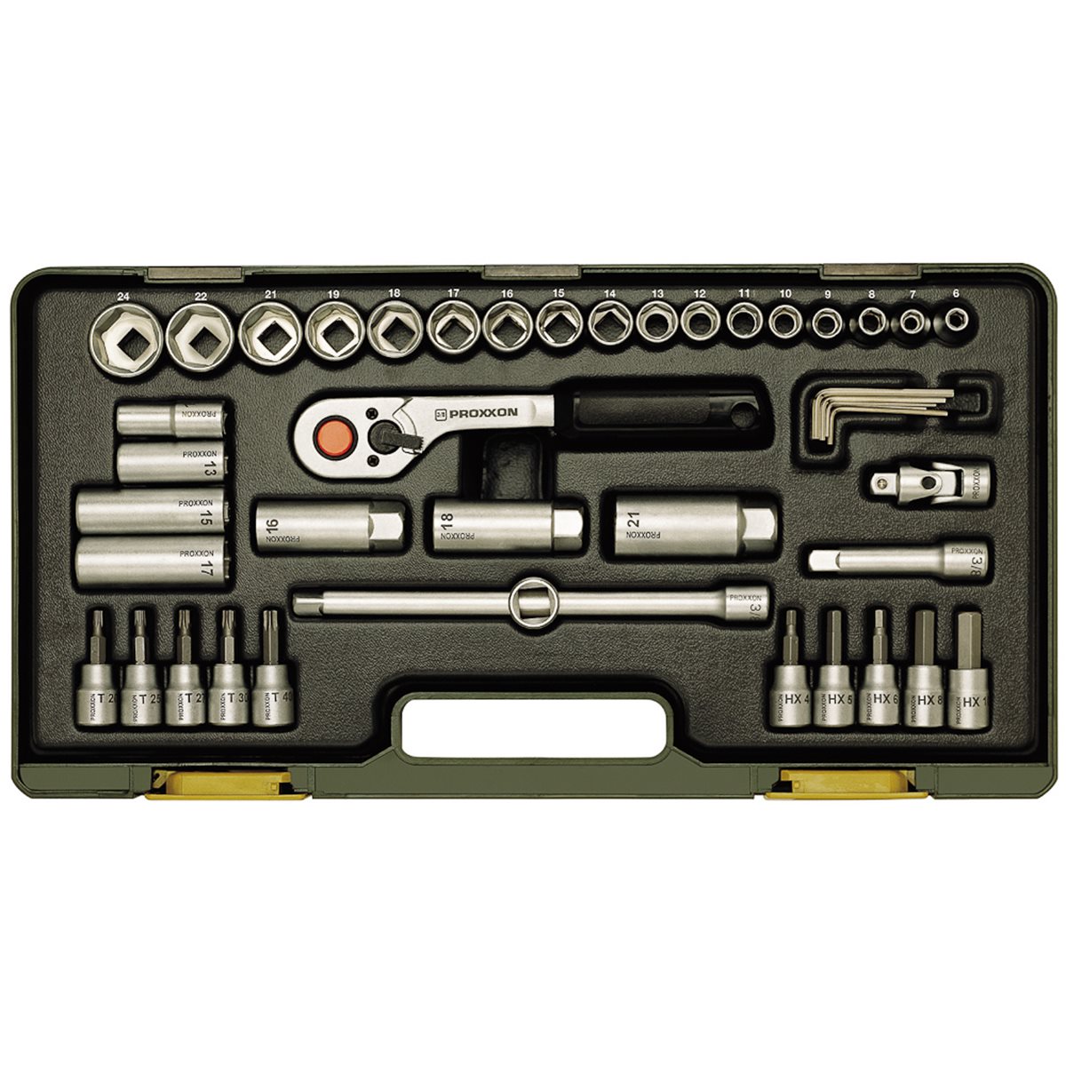 Proxxon 23282 Compact set with 3/8" baton ratchet 