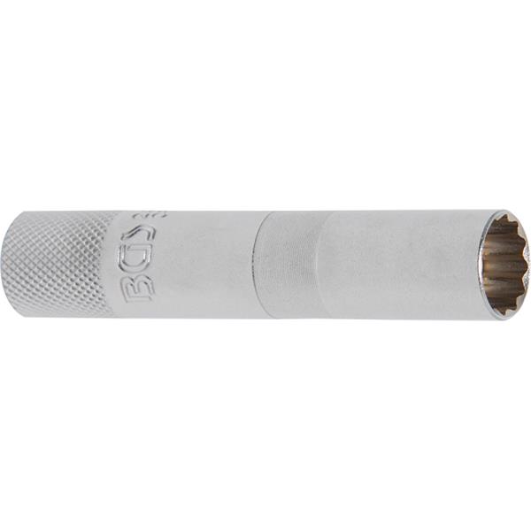 BGS 2446 Zündkerzen-Einsatz mit Magnet, Zwölfkant, lang, Antrieb Innenvierkant 10 mm (3/8"), SW 14 mm