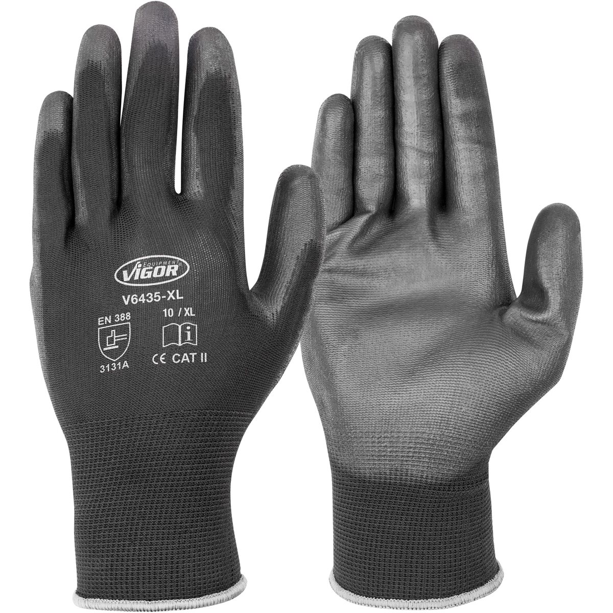 Vigor V6435-XL Arbeitshandschuhe, Feinstrick Gr. 1 0
