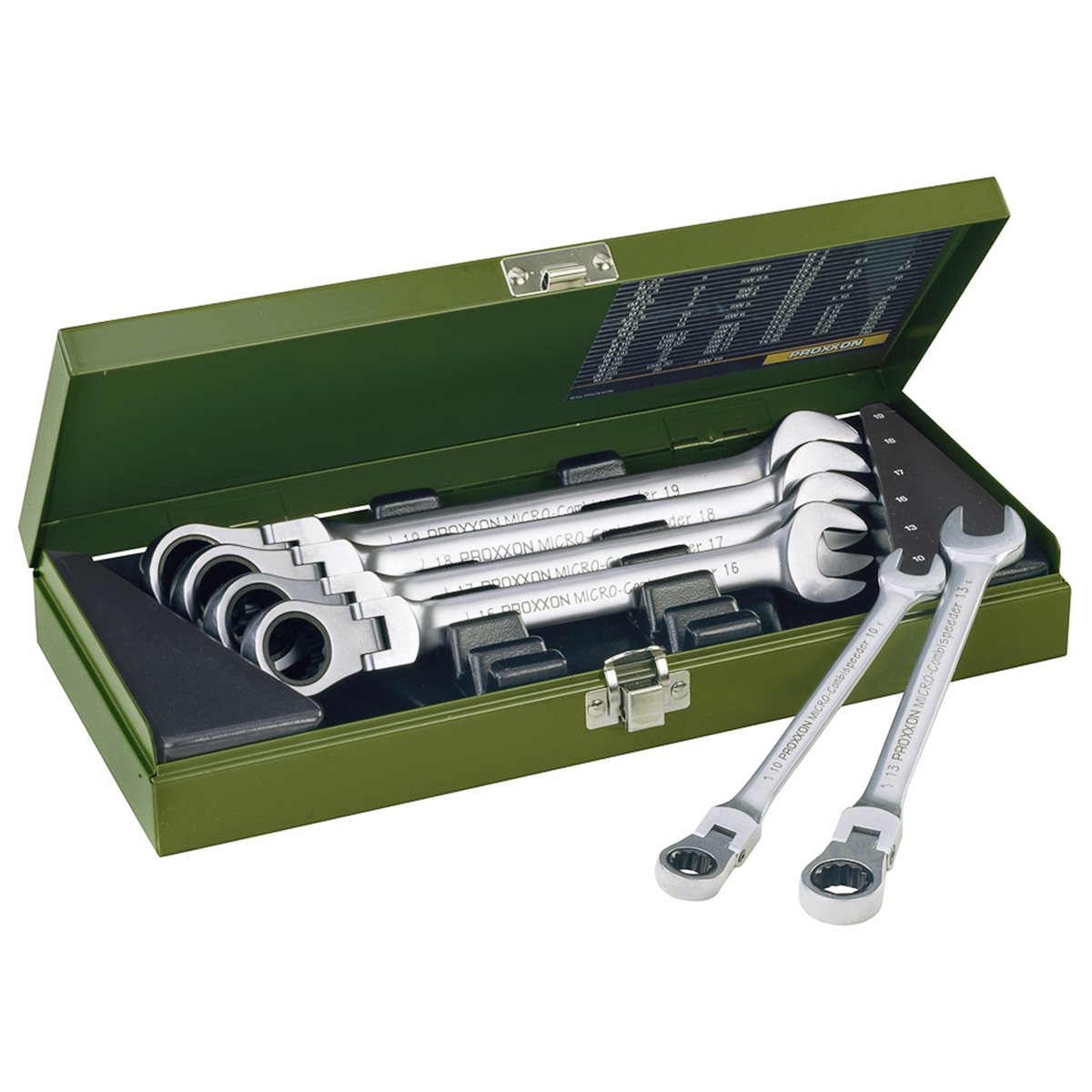 Proxxon 23068 Hinged MicroSpeeder, 7-piece 
