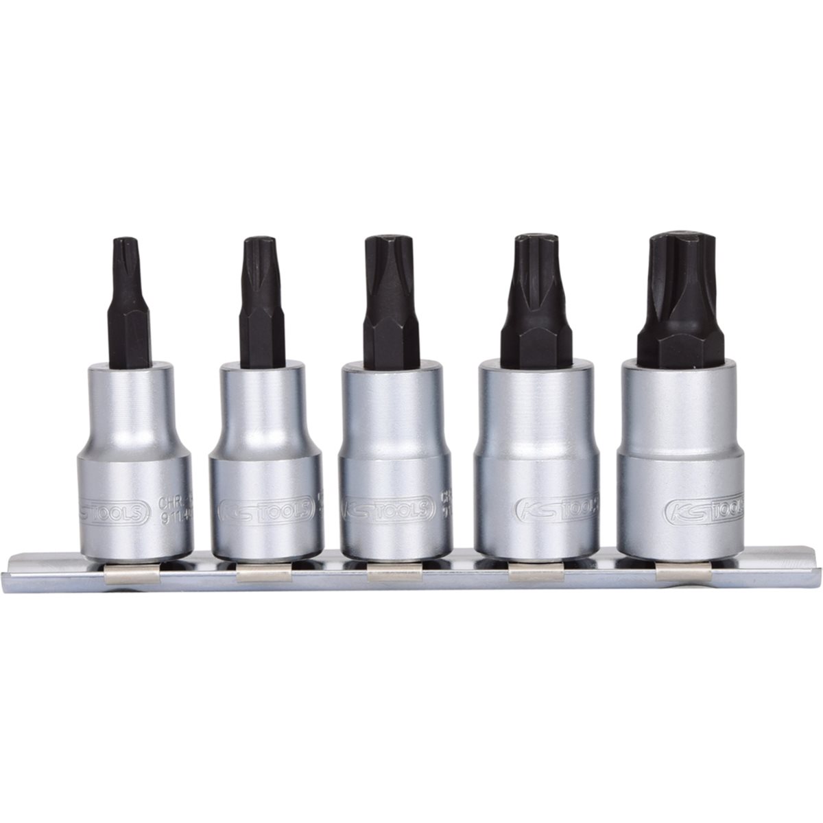 KS-Tools 911.4010 3/8" Bit-Stecknuss-Satz für MTS MORTORq®-Schrauben, 5-tlg.