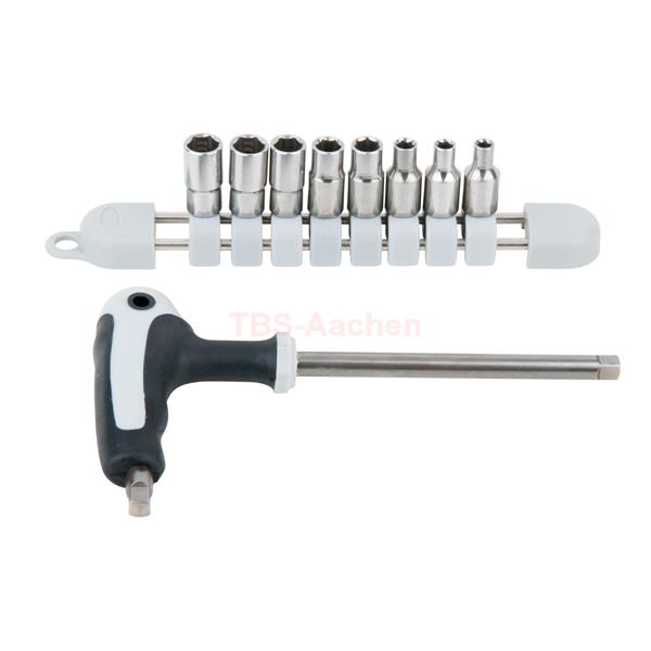 KS-Tools 910.2450 EDELSTAHL Steckschlüssel-Satz, 9 -tlg.