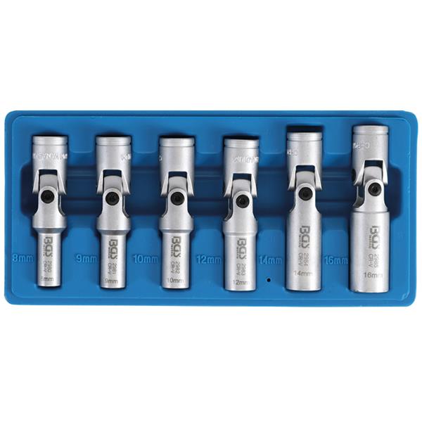 BGS 2990 Glühkerzen-Gelenkeinsatz-Satz, Sechskant, Antrieb Innenvierkant 10 mm (3/8"), SW 8-16 mm, 6-